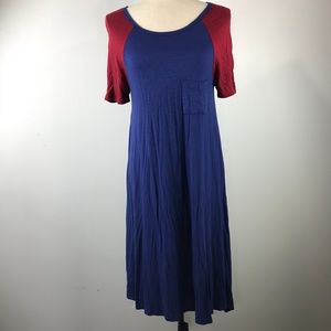 Lularoe Carly blue & red dress 👗 XXS